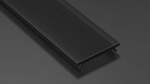 LUMINES BASIC cover PMMA black 1 m
