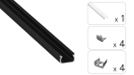 TEKKNI IKKE Set, black, milky cover, 2.02 m