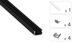 TEKKNI IKKE Set, black, frozen, 3 m