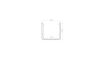 Lumines profile type RAI black anodized, 3 m