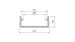 Lumines profile type DUAL anodized inox, 3 m