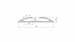 Lumines profile type Reto silver anodes, 3 m