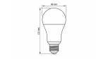 LED source E27 15W A65 Cold White