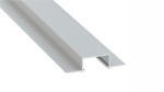 Profile LUMINES type HIRO silver anodized without perforation 1 m