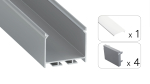 TEKKNI NORS Set, silver, milky cover, 3 m