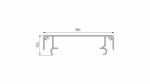 Lumines profile type Largo M1 lacquered white, 1 m