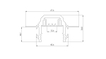 Lumines profile type DURO silver anodes, 1 m