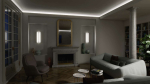 Lumines profile type CONVA anodized silver, 3 m