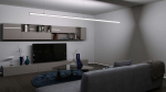 Lumines profile type DOPIO lacquered black, 3 m