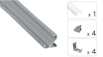 TEKKNI BARDE Set, silver, frozen cover, 2.02 m 2.0