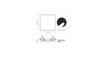 Downlight Frameless 24W Square Neutral
