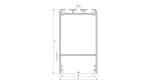 Lumines profile type CLARO lacquered white, 3 m