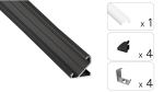 TEKKNI BARDE Set, black, frozen, 3 m