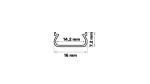 Profile TEKKNI+ type ORRE+ nonanodized, 3 m