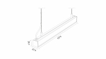LUMINES DILEDA Linear LED Luminaire - silver anodized - 4000K - 120cm