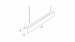 LUMINES ILEDO Linear LED Luminaire - silver anodized - 4000K - 60cm