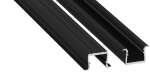 Profile LUMINES type axin black anodized 1 m