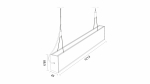 LUMINES DULIO Linear LED Luminaire - white lacquered - 4000K - 120cm